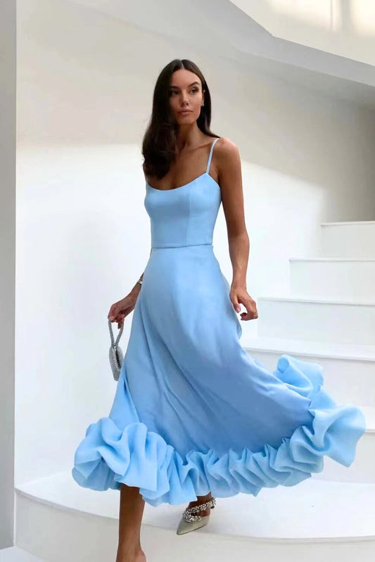 Abby | Women's Ruffle Hem Wedding Guest Dress