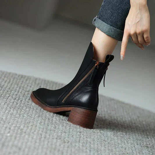 Chloe | Women's Casual Block Heel Ankle Boots