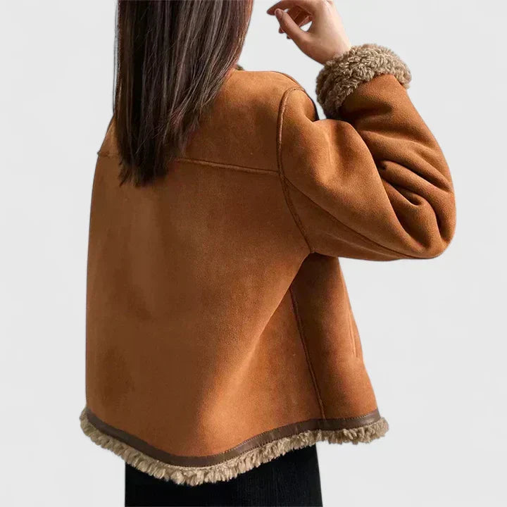 Katie | Women's Shearling Elegant Wool Jacket