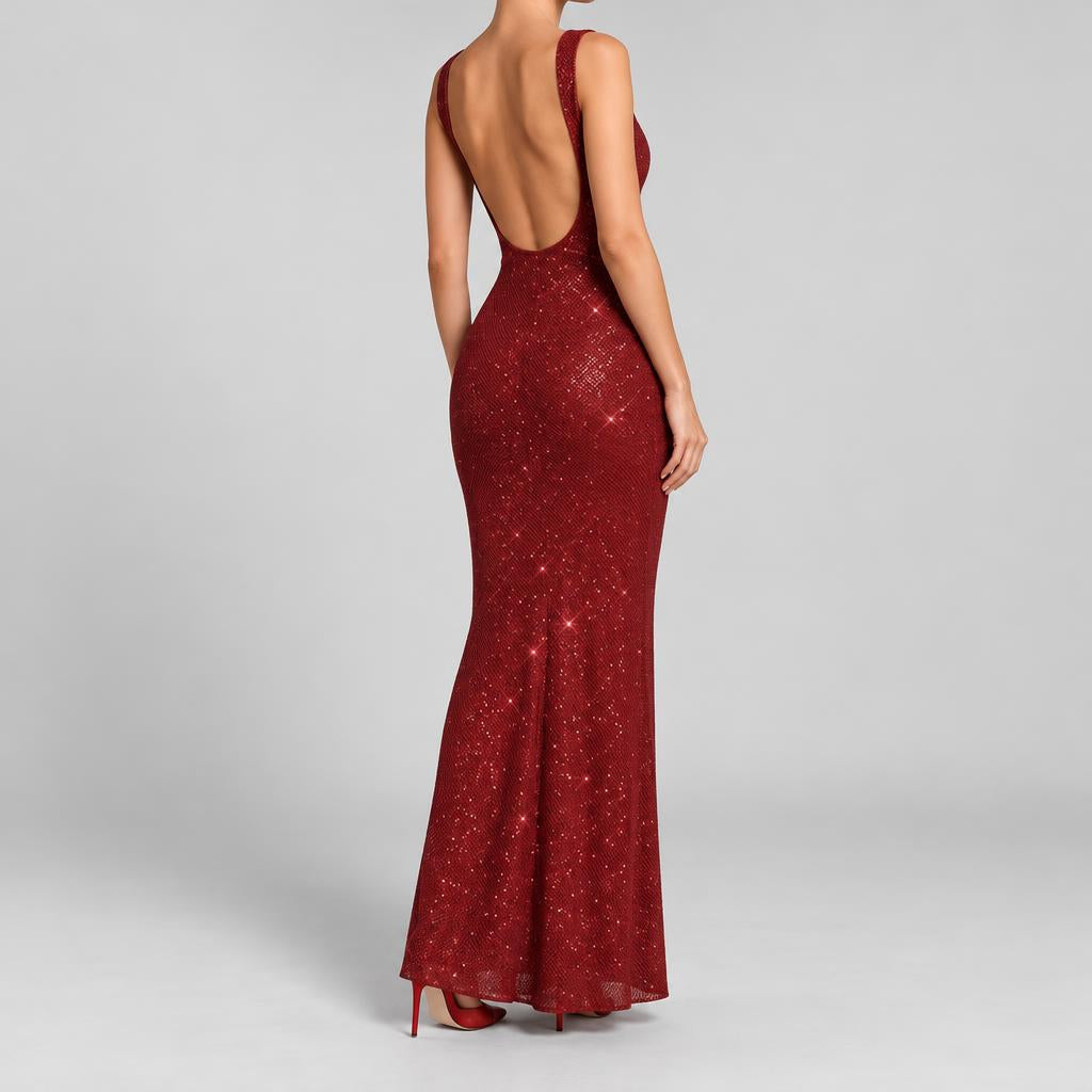 Kerry | Women's Elegant Sequin Maxi Evening Dress