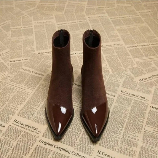 Lucy | Women's Elegant Block Heel Ankle Boots
