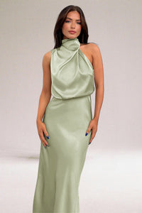 Ruby | Women's Draped Halter Neck Dress