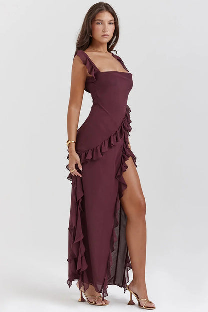 Bristol | Women’s Ruffled Maxi Evening Dress