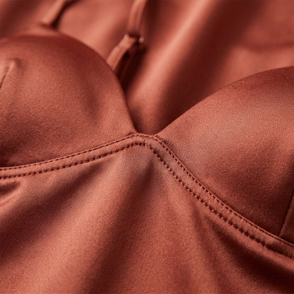 Novalee | Women’s Satin Evening Dress with Spaghetti Straps
