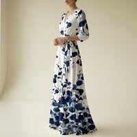 Fern | Women's V-Neck Floral Fall Dress