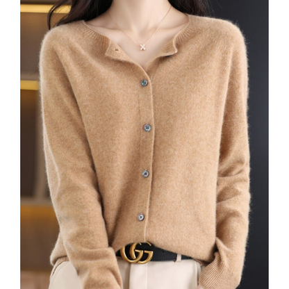 Jazlyn | Women’s Round Neck Button Closure Cardigan