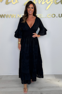 Iona | Women's Elegant Ruffled Muslin Dress