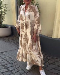 Nadia | Women's Floral Maxi Fall Dress