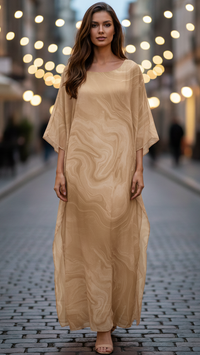 Claire | Women's Marble Print Wedding Guest Dress