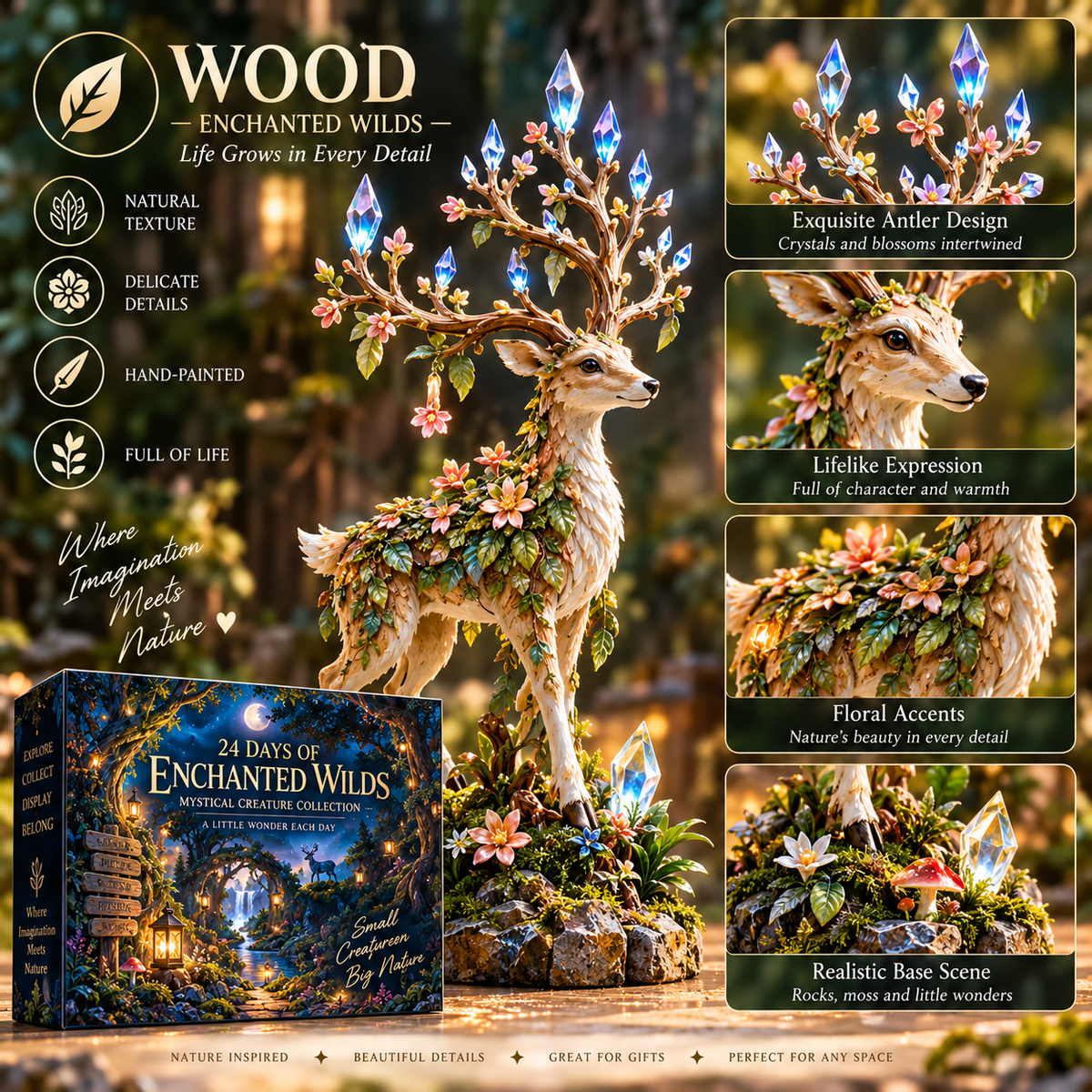24-Day Christmas Advent Calendar Mystical Creature Collection