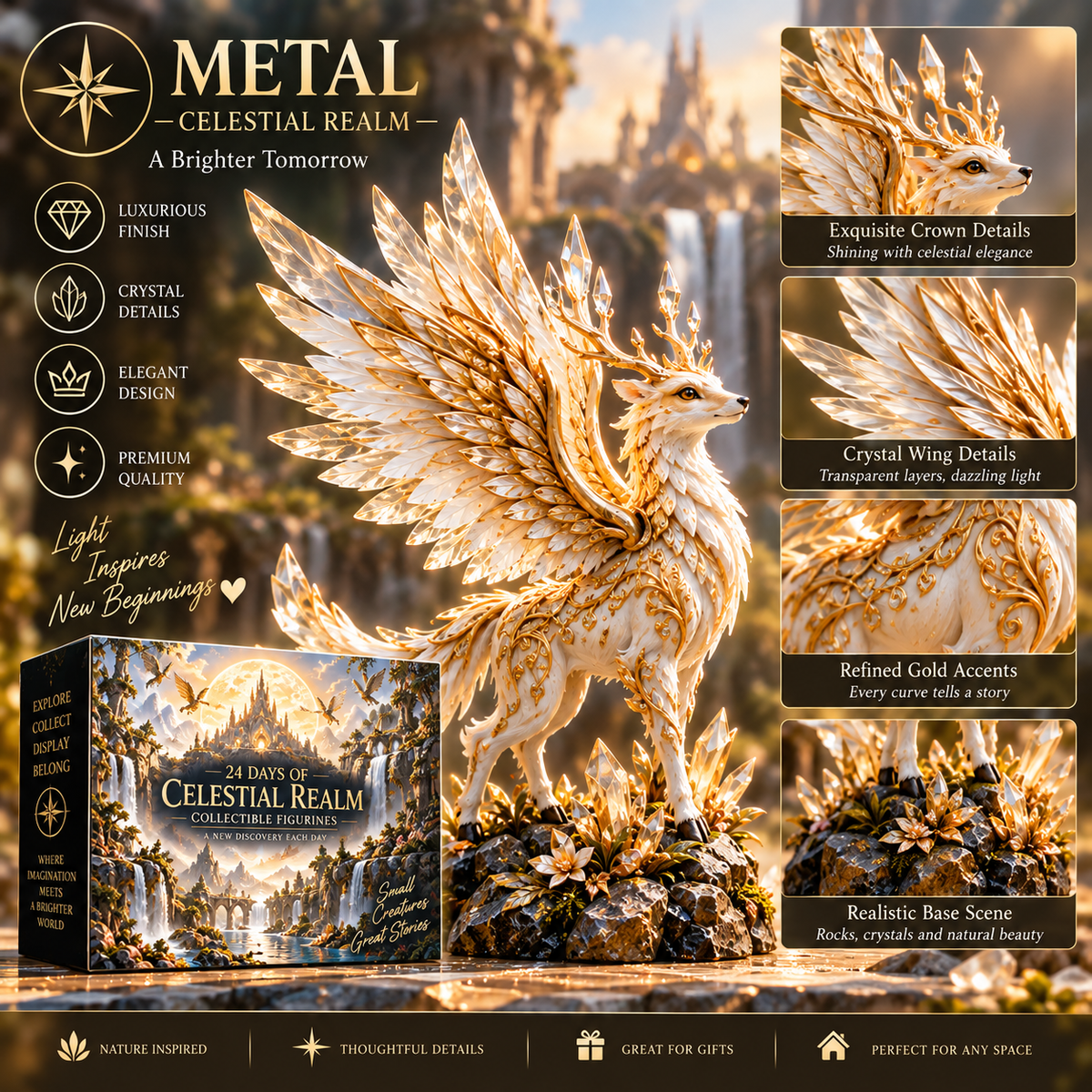 24-Day Christmas Advent Calendar Mystical Creature Collection