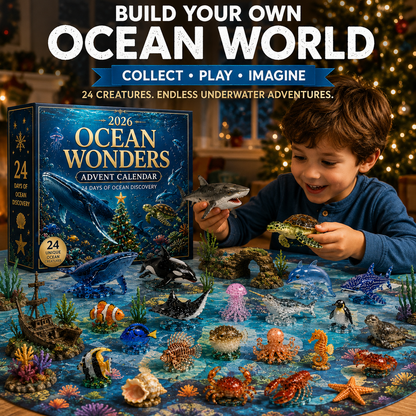 24-Day Christmas Advent Calendar Ocean Creatures Collectible Set