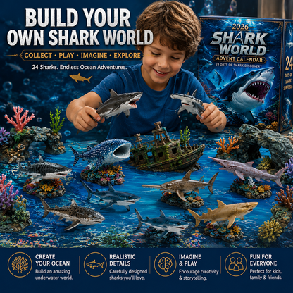 24-Day Christmas Advent Calendar Shark World Collectible Set