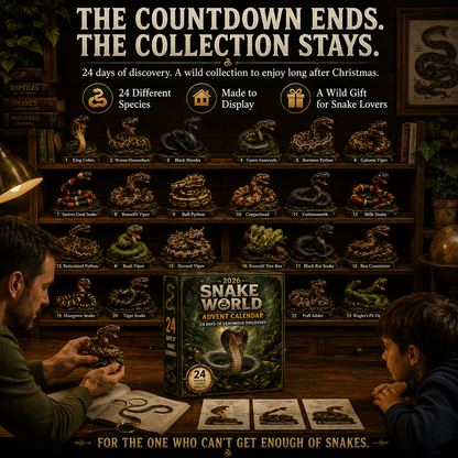 24-Day Christmas Advent Calendar Snake World Collectible Figurines