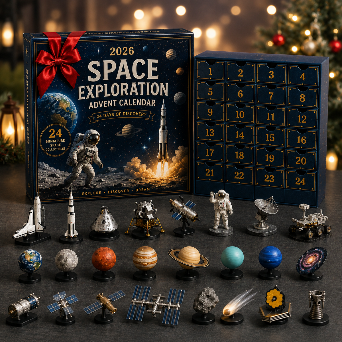 24-Day Christmas Advent Calendar Space Exploration Collectibles Set