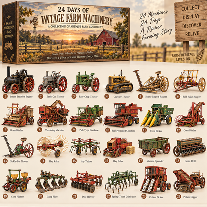 24-Day Christmas Advent Calendar Vintage Farm Machinery Collection