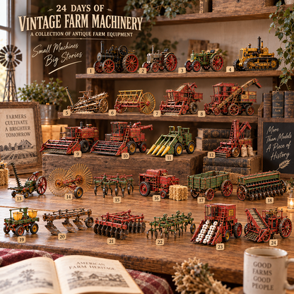 24-Day Christmas Advent Calendar Vintage Farm Machinery Collection