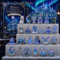 24-Day Christmas Advent Calendar with 24 Collectible Crystal Miniatures