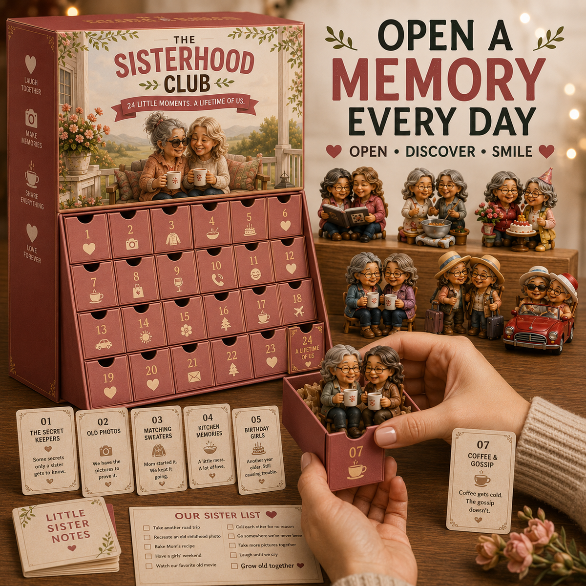 24-Day Christmas Advent Calendar with 24 Collectible Figurines