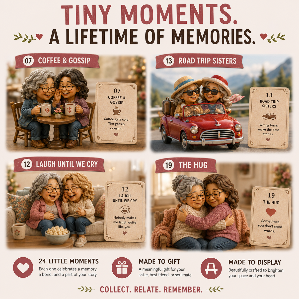 24-Day Christmas Advent Calendar with 24 Collectible Figurines