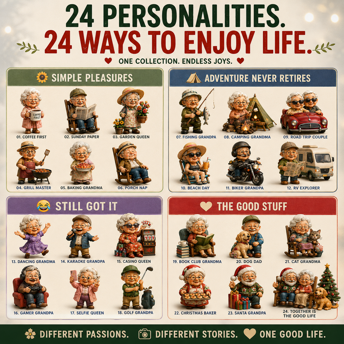 24-Day Christmas Advent Calendar with 24 Collectible Figurines