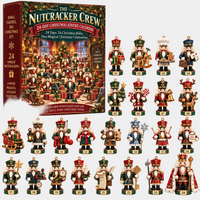 24-Day Christmas Advent Calendar with 24 Unique Nutcracker Ornaments