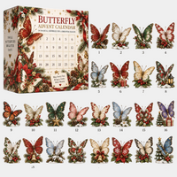 24-Day Christmas Advent Calendar with Butterfly Surprises