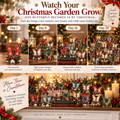 24-Day Christmas Advent Calendar with Butterfly Surprises