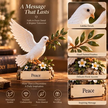 24-Day Christmas Advent Calendar with White Dove Figurines