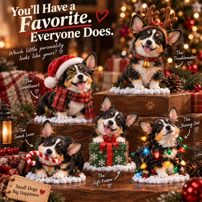 24-Day Dog Christmas Advent Calendar with 24 Collectible Festive Figurines