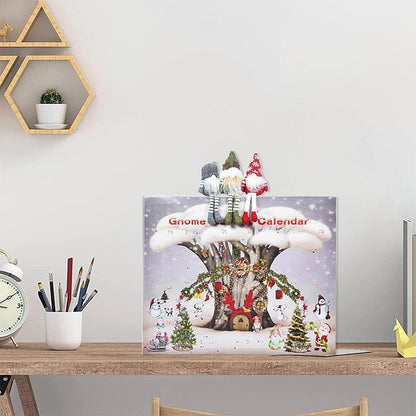 24-Day Gnome Christmas Advent Calendar with Festive Surprise Drawers