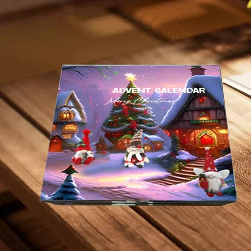24-Day Gnome Christmas Advent Calendar with Festive Surprise Drawers