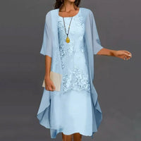 Alice | Women's Floral Lace Midi Dress & Cardigan Set