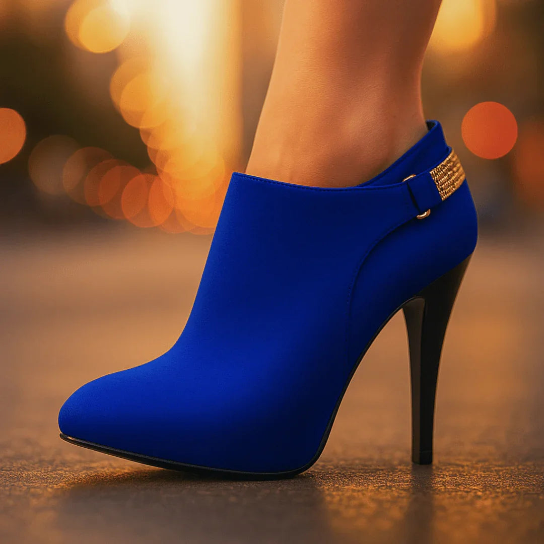Harriet | Women's Elegant Velvet Ankle Boots