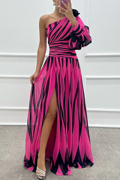 Ainsley | Women’s One-Shoulder Side Slit Dress