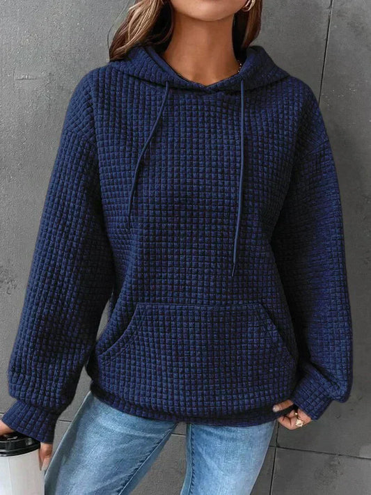 Vicky | Women's Textured Pouch Pocket Hoodie