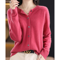 Opal | Women's Round Neck Button Closure Cardigan