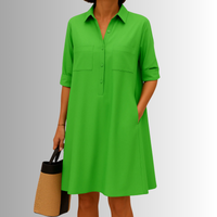Jessica | Women's Sophisticated Midi Shirtdress With Buttons