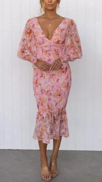 Rachel | Women's Puff Sleeve Wedding Guest Dress