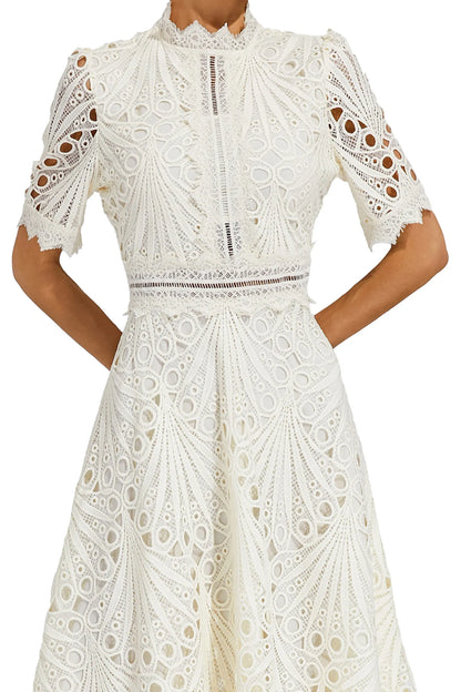 Saddy | Women's Stylish Lace Midi Dress