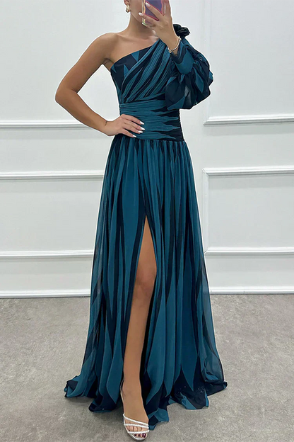 Ainsley | Women’s One-Shoulder Side Slit Dress