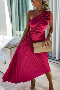 Holly | Women's Pleated Wedding Guest Midi Dress