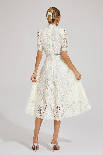 Saddy | Women's Stylish Lace Midi Dress