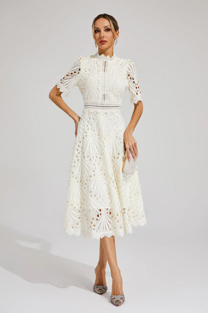 Saddy | Women's Stylish Lace Midi Dress