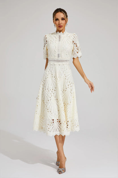 Saddy | Women's Stylish Lace Midi Dress