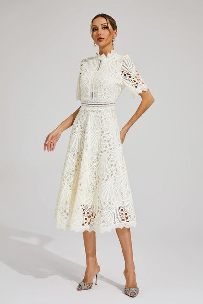Saddy | Women's Stylish Lace Midi Dress