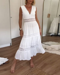 Vicky | Women's V-Neck Fall Dress