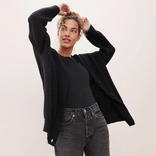 Paige | Women's V-Neck Ribbed Knit Cardigan