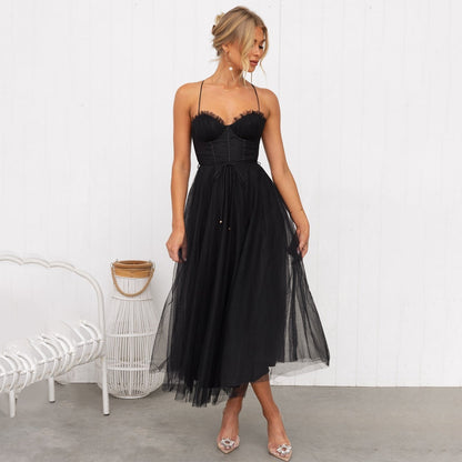 Natalia | Women's Elegant Spaghetti Strap A-line Dress