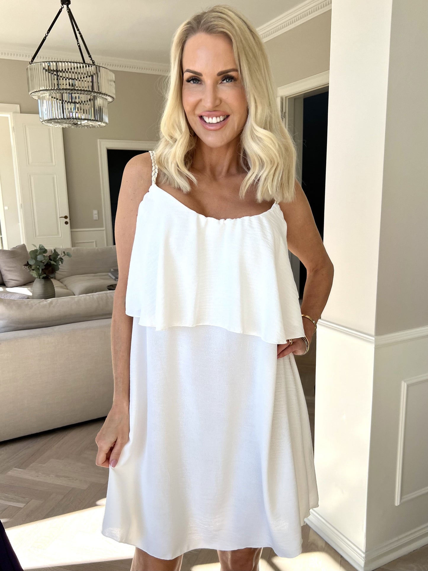Yamileth | Women’s Braided Strap Summer Midi Dress